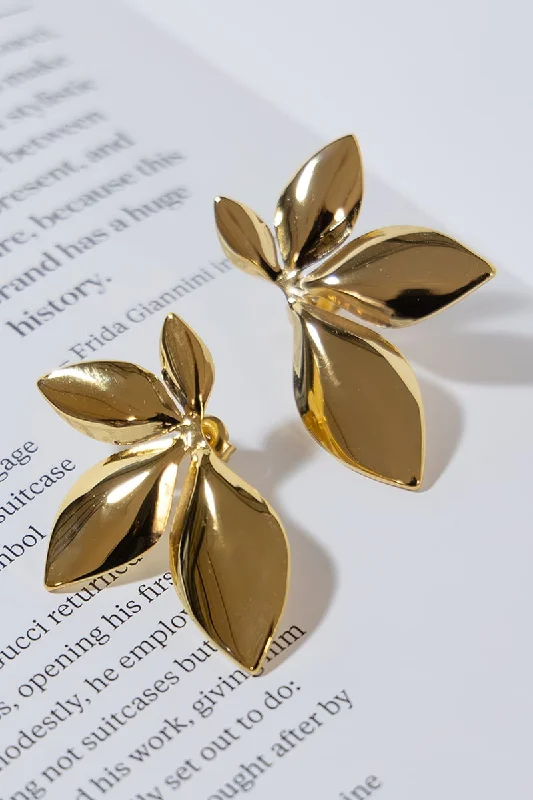 GOLD PLATED BEAUTY EARRINGS Dynamic Women's Moto