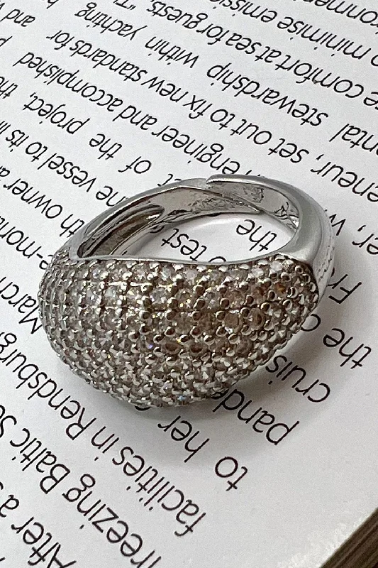 GOLD PLATED HABIBTI RING - SILVER Luxurious Women's High -  end