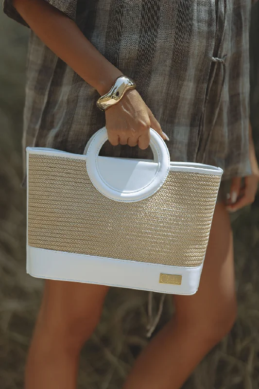 BELLA RAFFIA BAG - WHITE Youthful Women's Pop