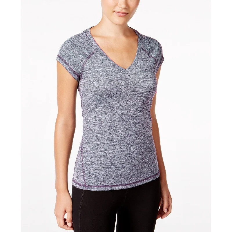 Ideology Women's Rapidry Heathered Performance T-Shirt Blue Size XXL - XXL (18) Youthful Women's Pop