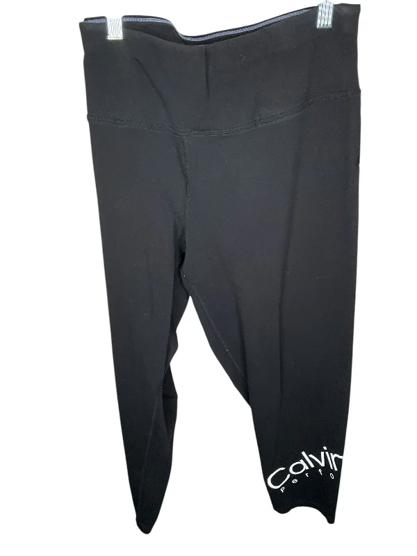 Athletic Leggings By Calvin Klein Performance In Black, Size: 2x Disco