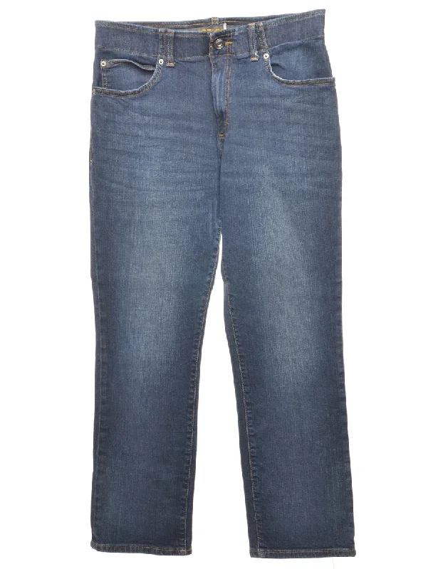 Straight Leg Lee Faded Wash Jeans - W31 L29 Trendy Women's 