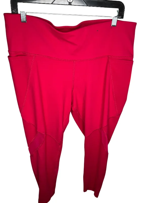 Athletic Leggings By Xersion In Pink, Size: 2x Women