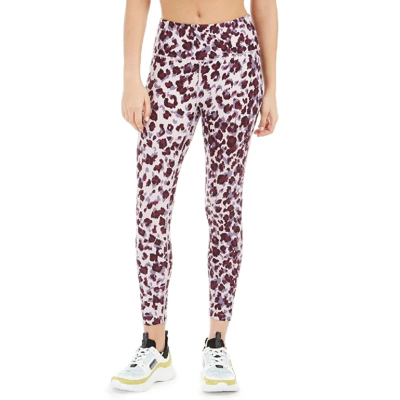 Calvin Klein Women's Leopard Print High-Waist Leggings Purple Size 2 Extra Large - XX-Large performance Calvin Klein Women's Leopard Print High-Waist Leggings Purple Size 2 Extra Large - XX-Large performance