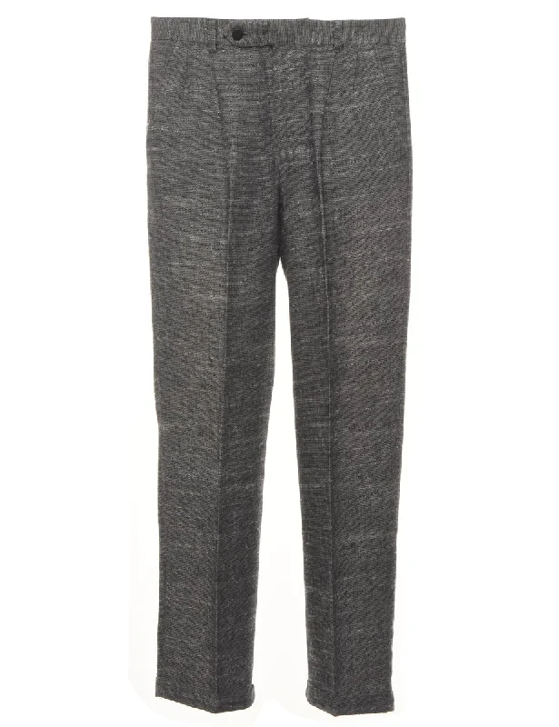 Cotler Grey Classic Trousers - W26 L28 Earthy Women's Hemp - based