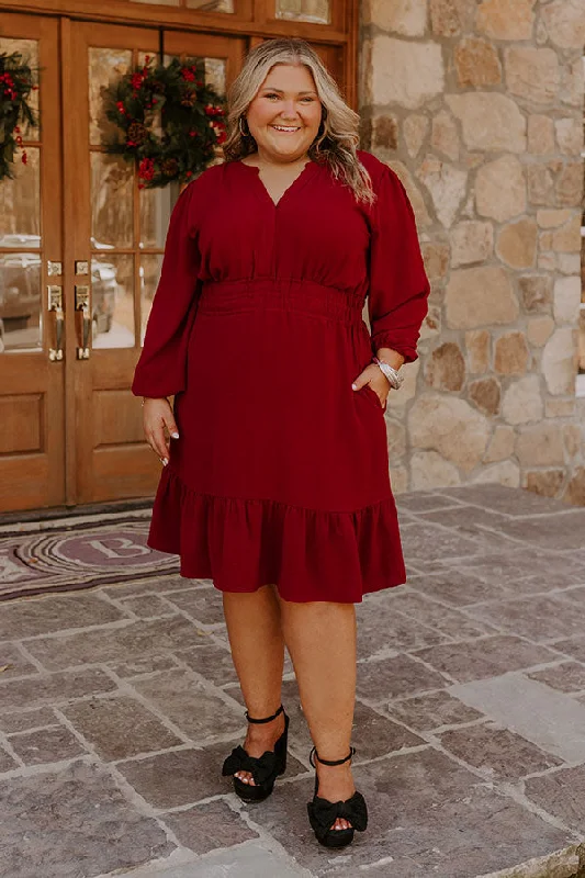 Happy Gatherings Dress Curves Feminine Women's Soft 