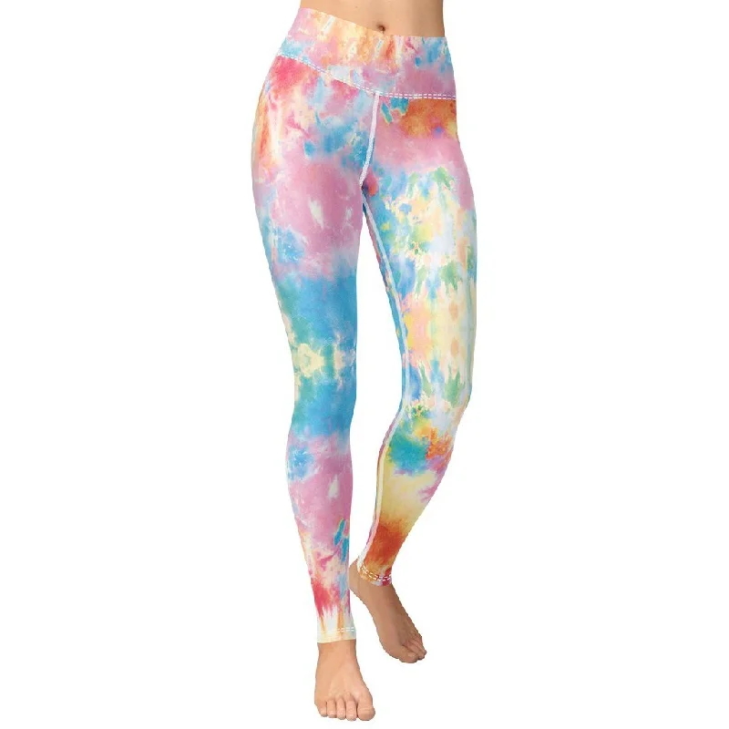 Pastel Tie Dye Yoga Leggings Relaxed Women's Beachy