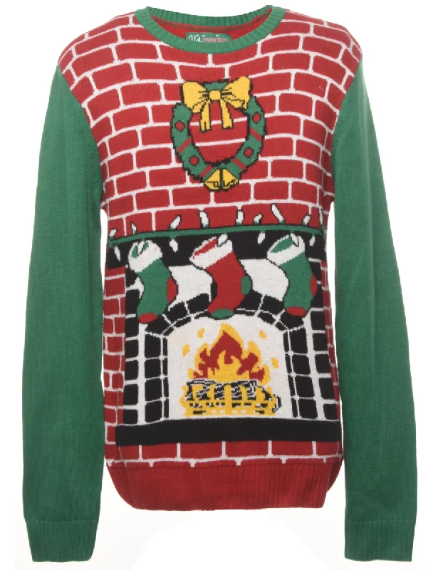 Red Christmas Jumper - M Refined Women's 