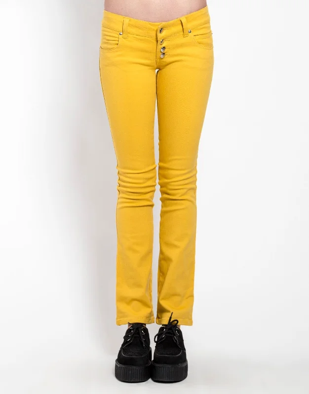 BUTTON FLY JEAN Bold Women's Animal Print