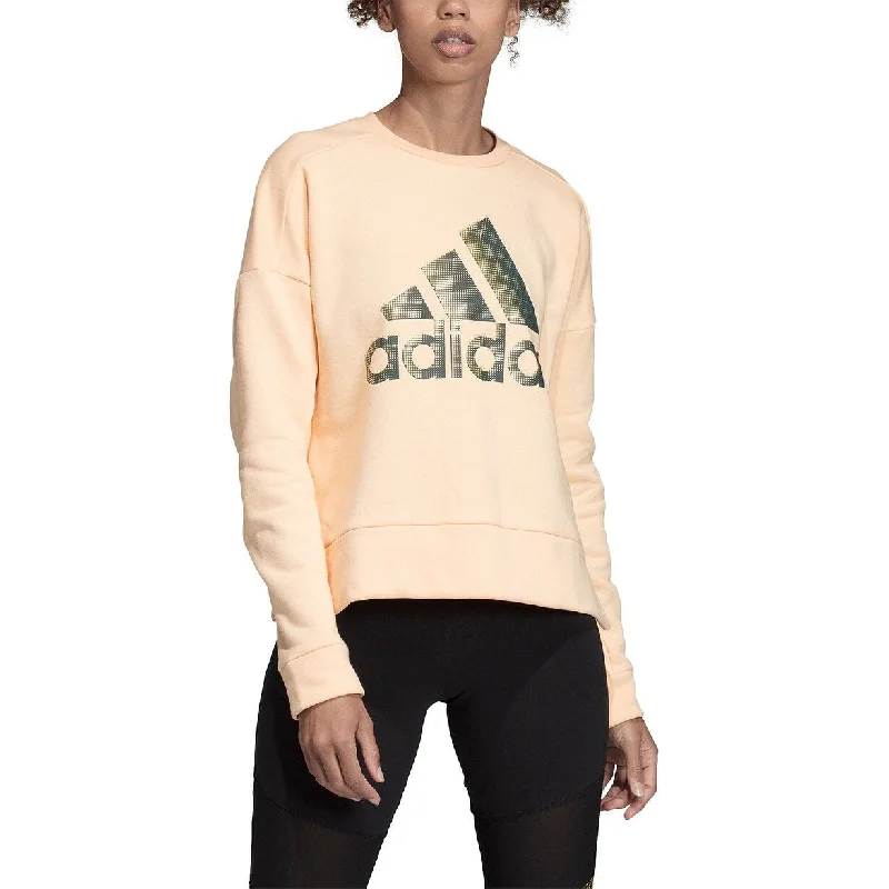 Adidas Women's Glam-Logo Sweatshirt Pasorg Size Medium Sharp Women's Italian