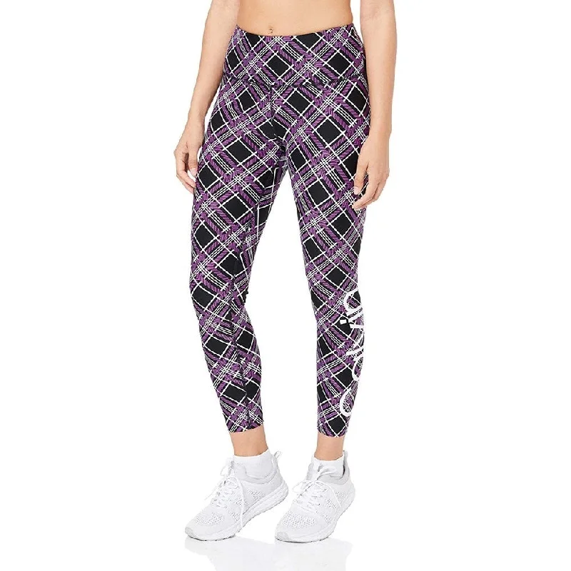 Calvin Klein Women's Plaid Logo Leggings Tartan Orchid Flash Combo Size Small - Black Bold Women's Animal Print Calvin Klein Women's Plaid Logo Leggings Tartan Orchid Flash Combo Size Small - Black Bold Women's Animal Print