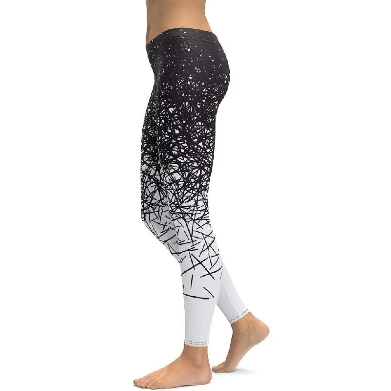 Black & White Ombre Leggings Classic Women's Tweed