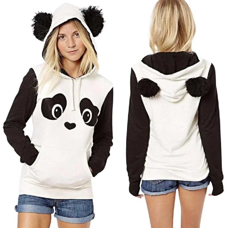 Panda Hooded Sweater Trendy Women's Oversized