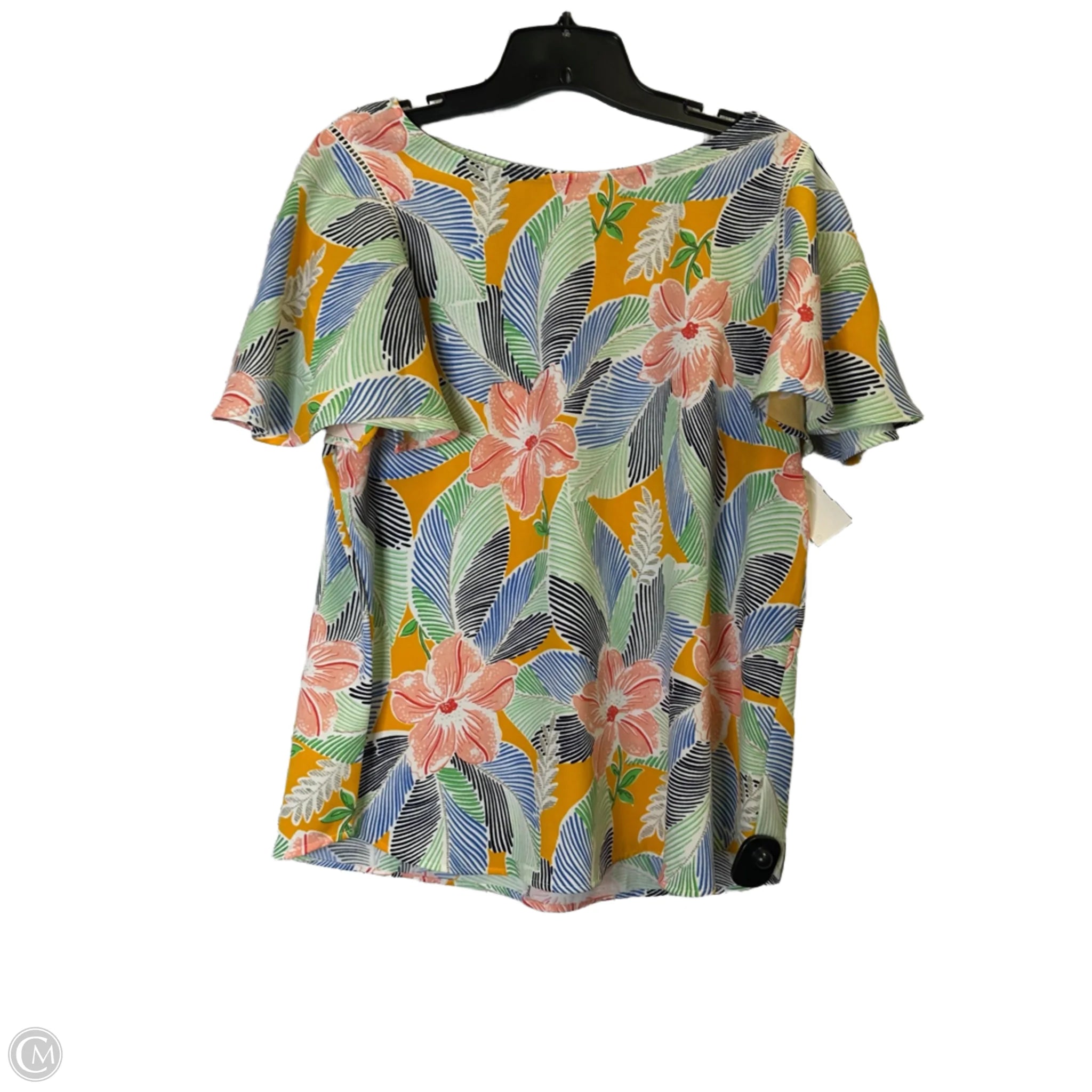 Top Short Sleeve By Ann Taylor In Multi-colored, Size: L Minimalist Women's Casual