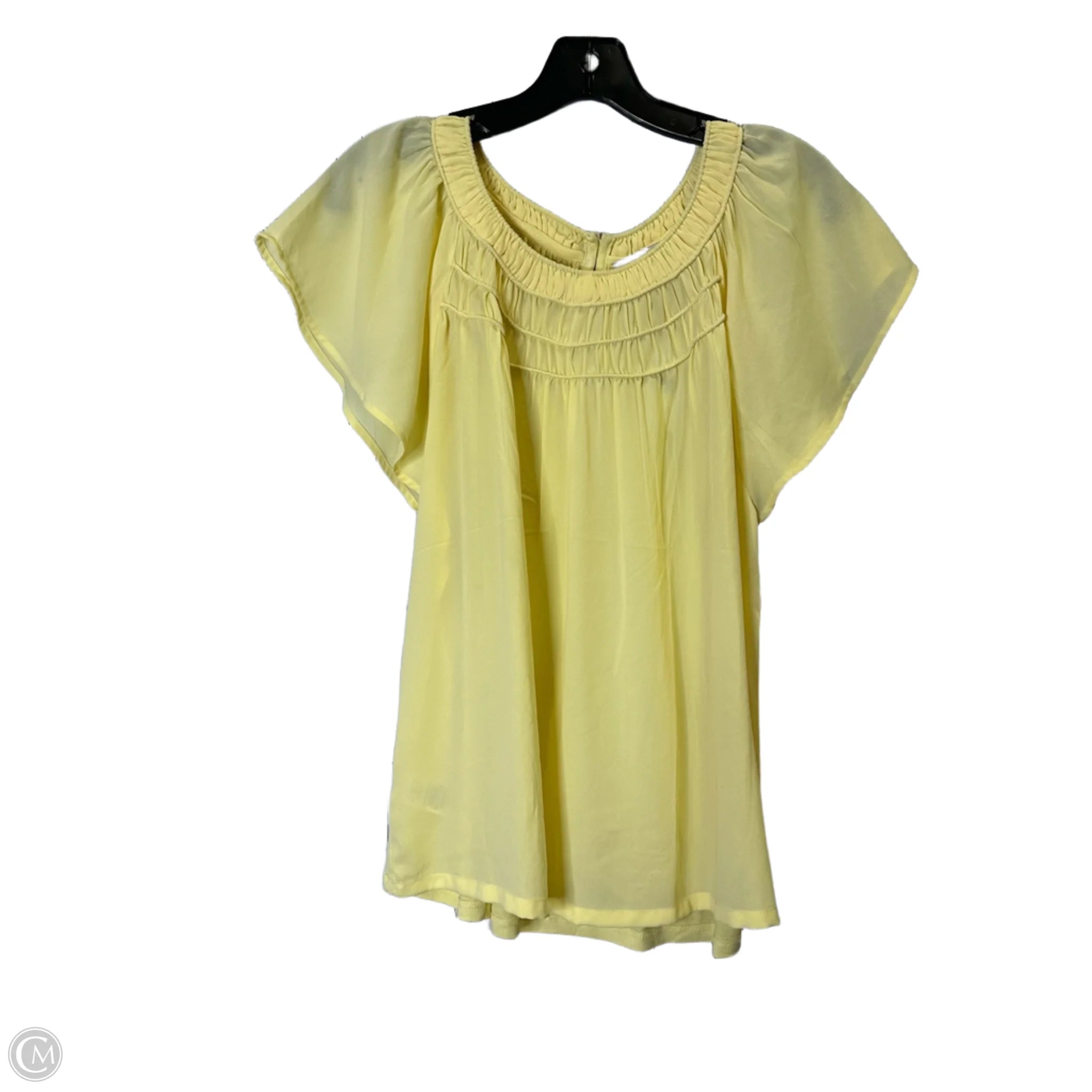 Top Short Sleeve By Loft In Yellow, Size: L Athletic Women's 