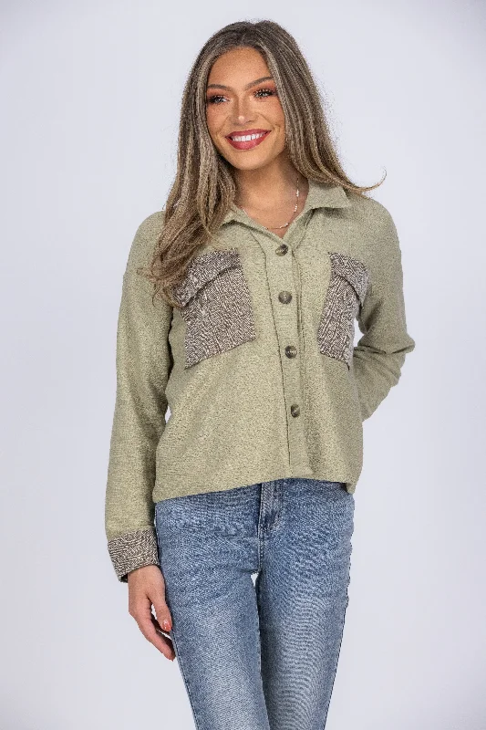 Go Ahead and Get It Women's Front Pocket Jacket * Final Sale* Trendy Women's Oversized