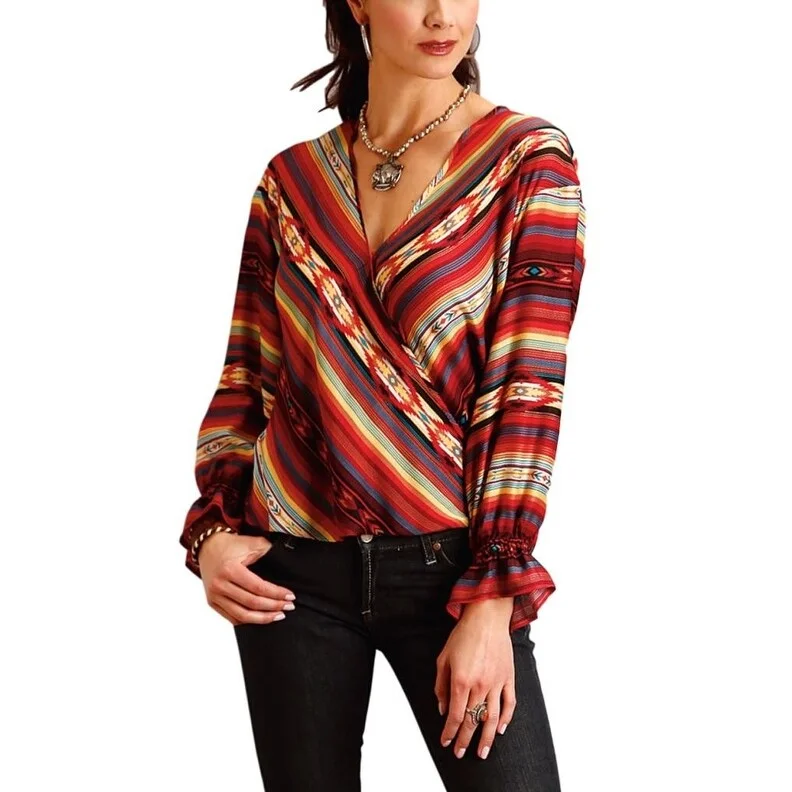 Stetson Western Shirt Womens L/S Multi-Color 11-050-0590-7027 MU Disco